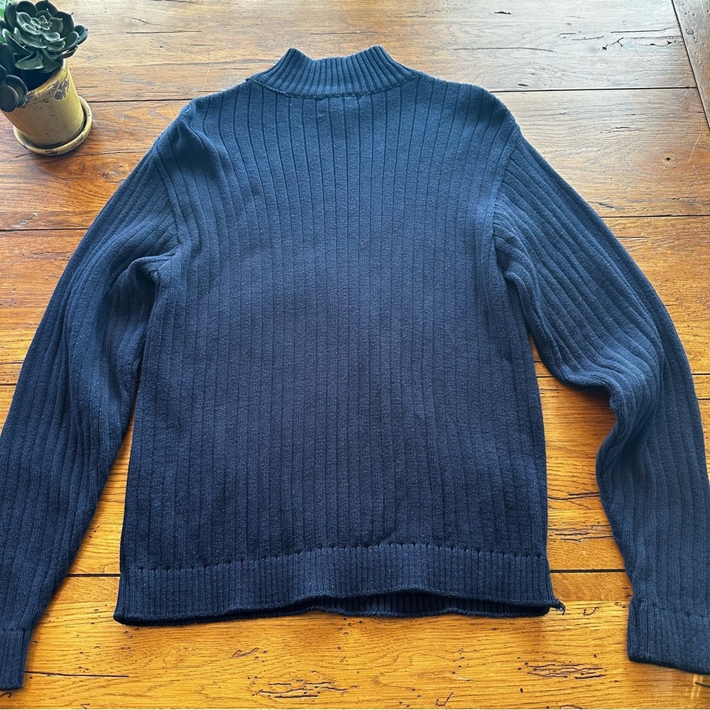 Pendleton Navy Ribbed Long Sleeve Turtleneck Sweater Size Medium Great C… - Picture 2 of 8